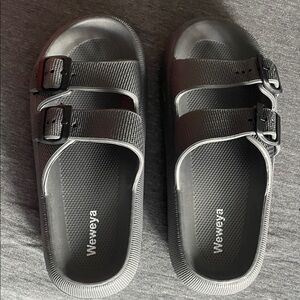 Gray Men's Slide Sandals